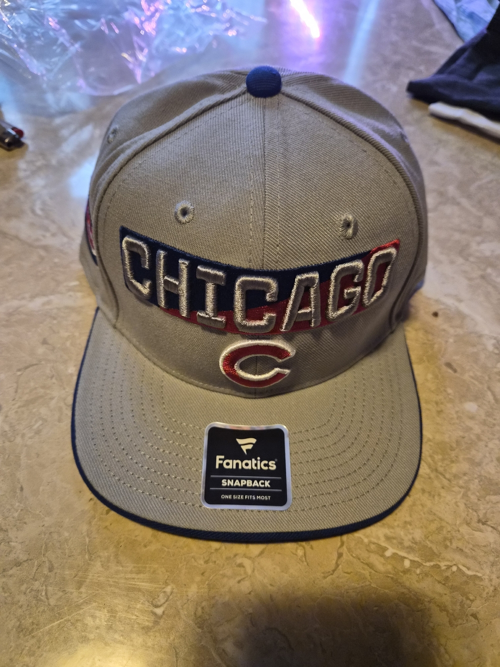 Chicago Cubs Fanatics Gray Snapback Hat